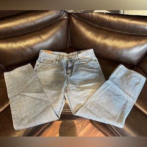 Chaps Jeans, some wear but still in good shape.  Smoke free home